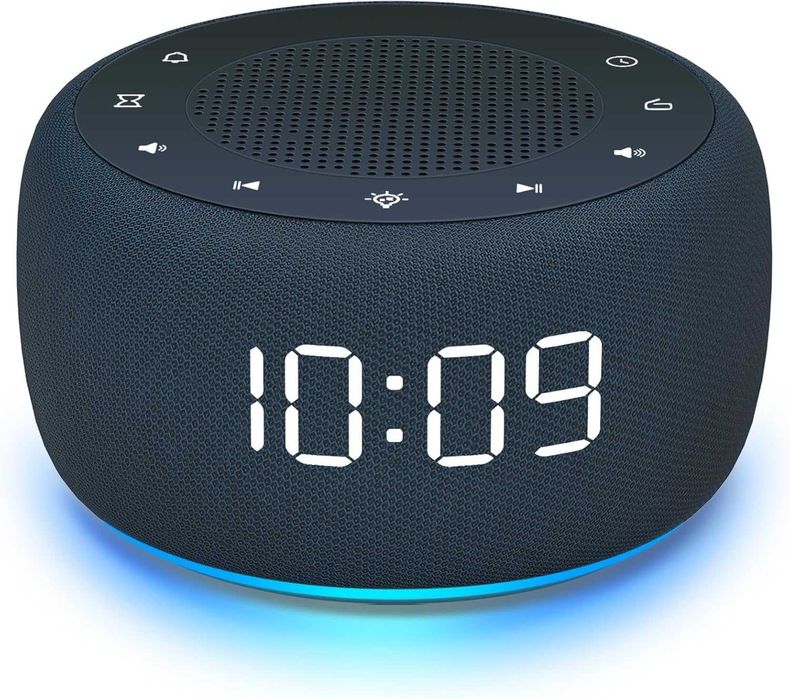BUFFBEE Будилник с радио , 7 цветна нощна лампа и дисплей