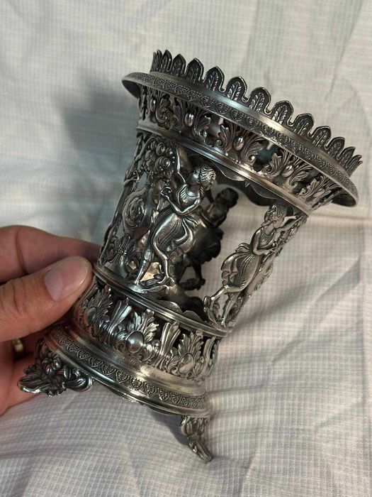 SUPORT PAHAR ARGINT 800 - Vaza Decorativa - Sec XIX - Empire - 270g. !