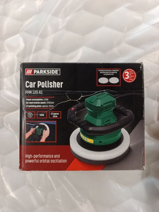 Машина за полиране на автомобили Parkside PPM 120 A1 – Пълен комплект