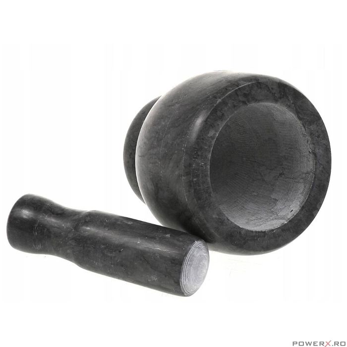 Mojar cu pistil din marmura, 10x10 cm negru, Kinghoff