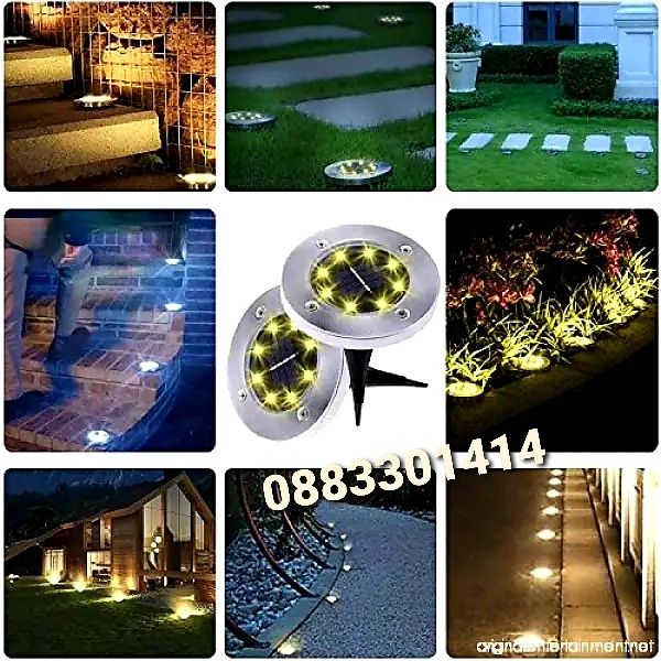 Соларна лампа за земя с метален корпус