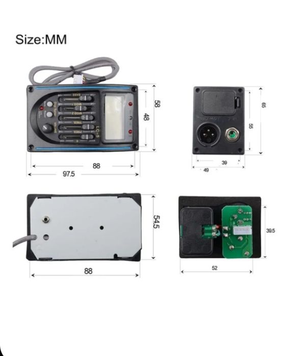 Звукосниматель для акустической гитары с 5 ти полосным эквалайзером