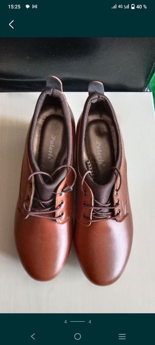 Модные кожаные туфли
