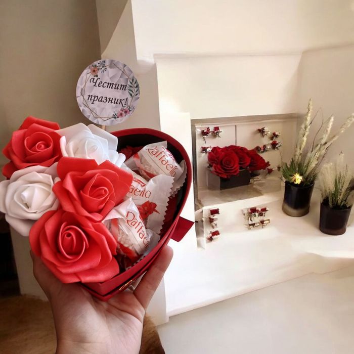 Нежна подаръчна кутия за свети Валентин