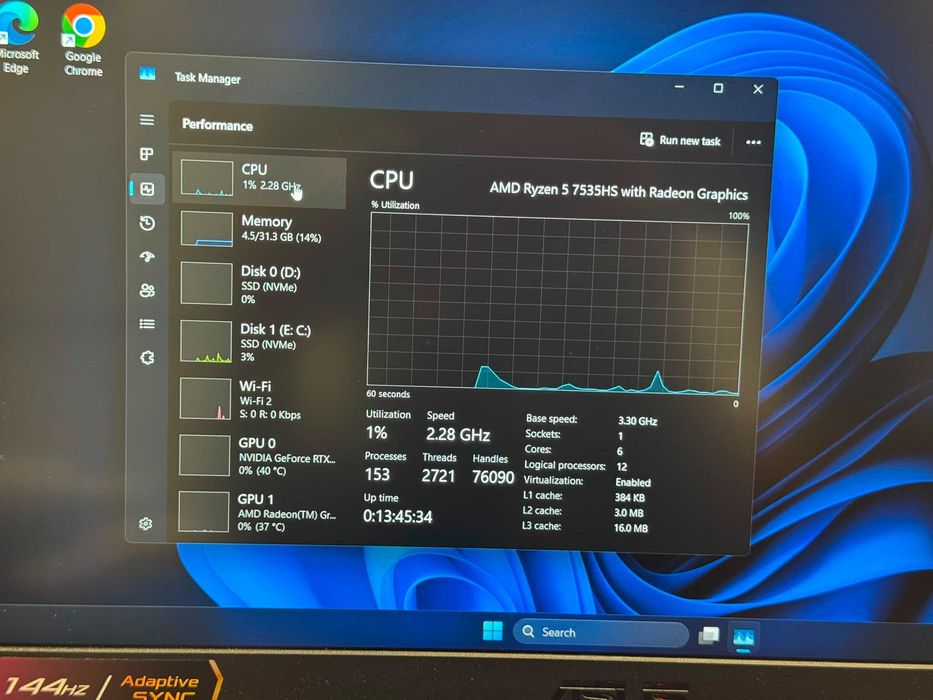 Hope Aamanet P2 - ASUS TUF A15 AMD RYZEN 5 7535HS /  32GB RAM / GEFORCE RTX 3050