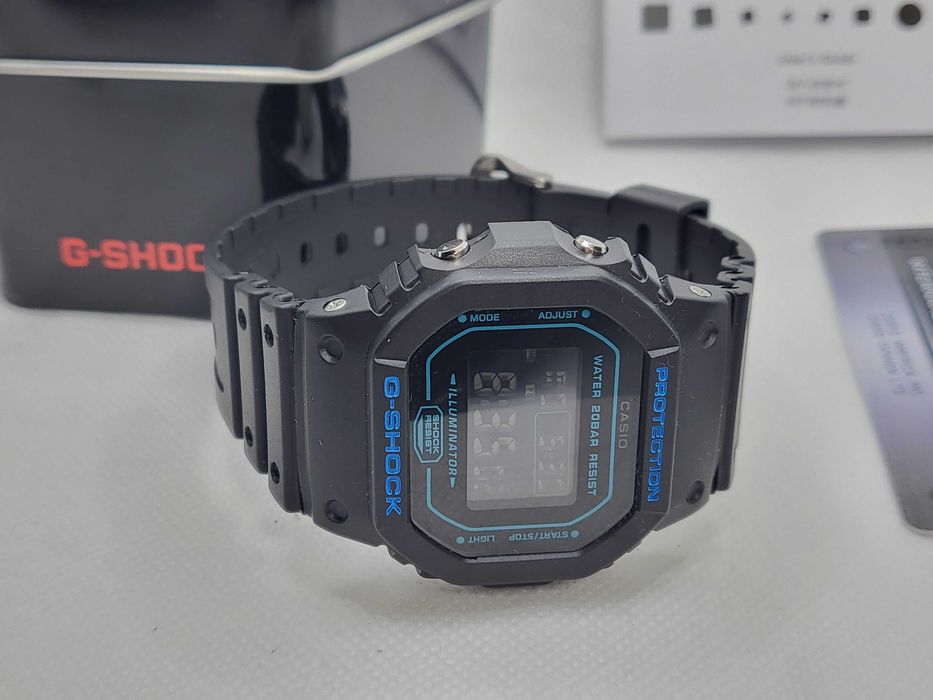Ceas Casio g shock Classic dw 5600bbm-1aer, THE Origin BLACK BLUE , Nou, Garantie 2 ani
