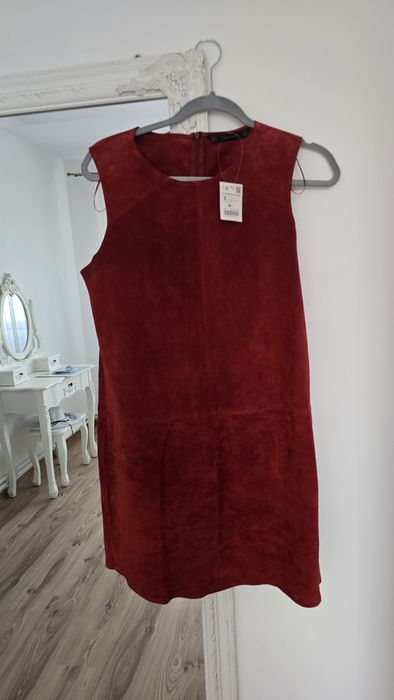 Rochie piele naturala intoarsa 100%