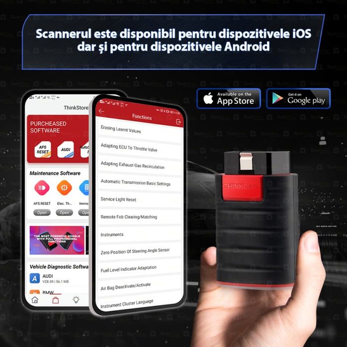 Diagnoza auto prof. Bluetooth OBD2 LAUNCH ThinkDIAG iOS/Android