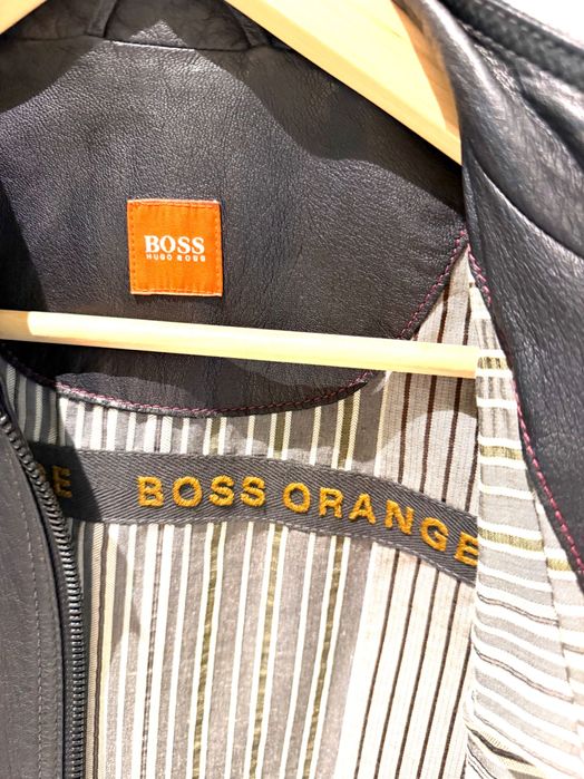 Мъжко кожено яке BOSS Orange – Размер 48