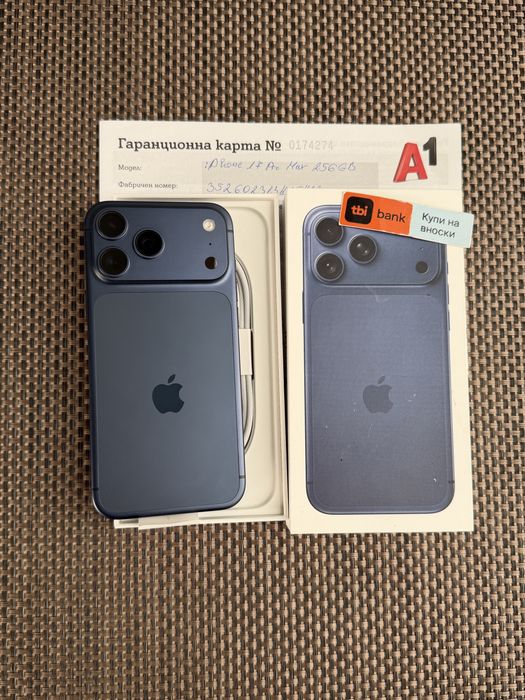 НОВ!*46€/м iPhone 17 Pro Max*Blue айфон 17 про макс