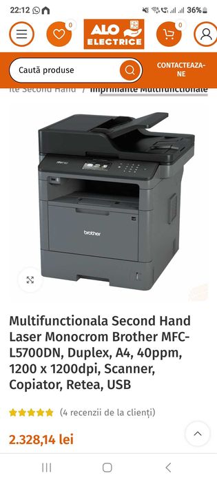 Imprimanta laser BROTHER MFC-L5700DN