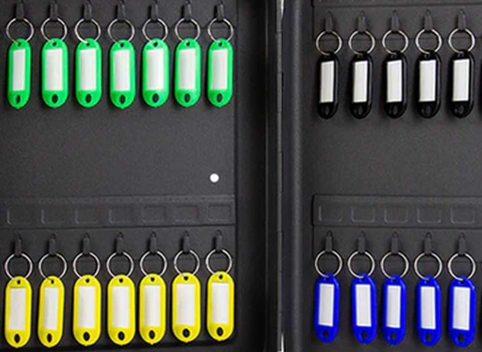 Ключодържатели с възможност за поставяне на етикет с надпис