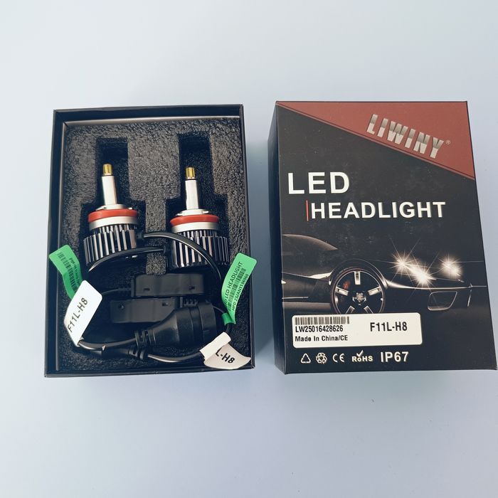 Лед крушки H8 LED, H7 LED 360 градуса 18000LM 180W