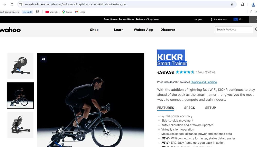 Wahoo KICKR Smart  Power Trainer