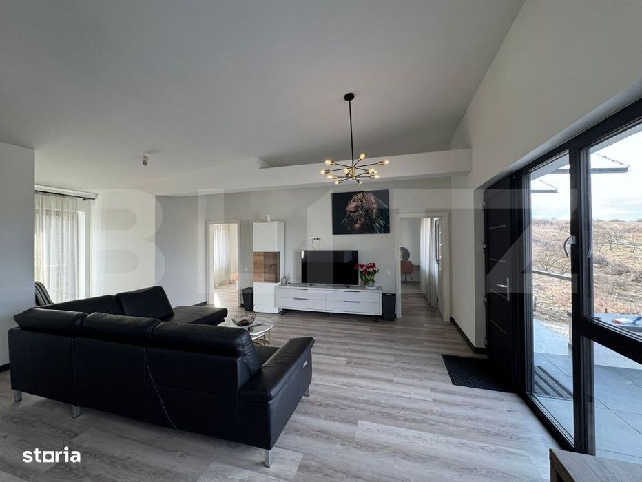 Apartament cu 3 camere, prima inchiriere, 80 mp, parcare, terasa, zona