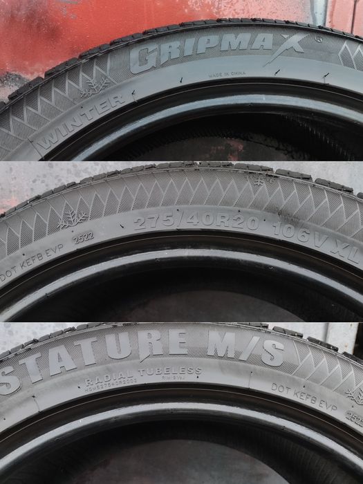 2бр. зимни гуми гуми 275/40/20 Gripmax Stature, M+S
dot22
7mm
Добро съ