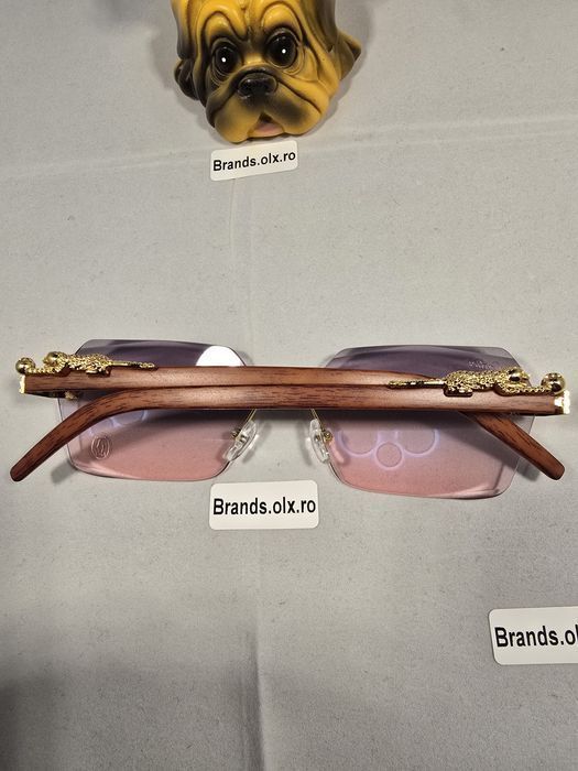 Set Ochelari de soare Cartier Rimless Pink, made in Italy