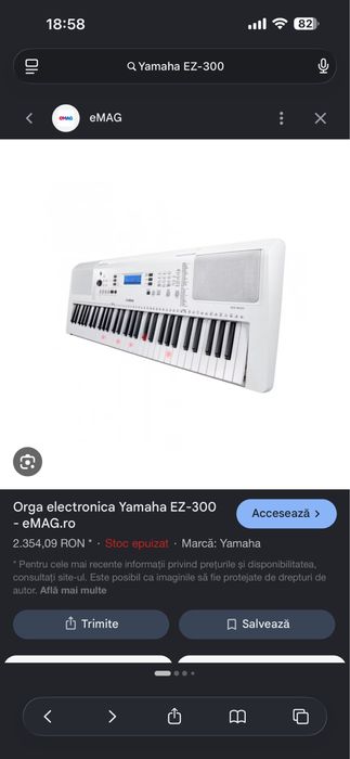 Yamaha EZ 300 clapa pian electronic