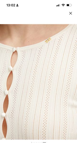 Elisabetta Franchi блуза с красив дизайн цвят ivory