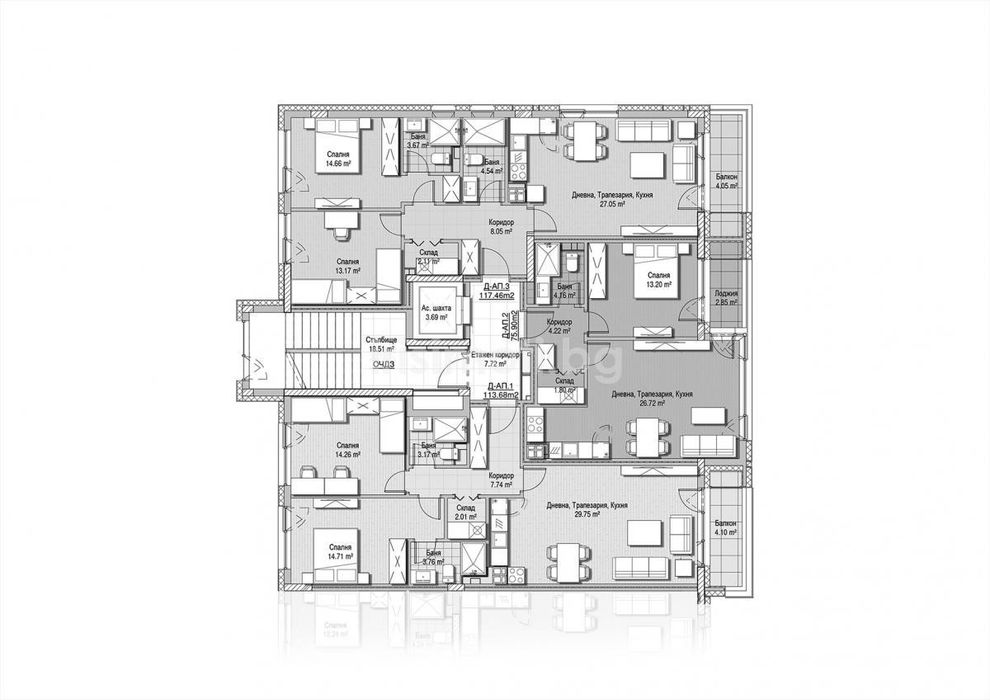 Продава се Тристаен апартамент в София, Витоша - 114 кв.м за 1922 €/кв.м - Снимка #4