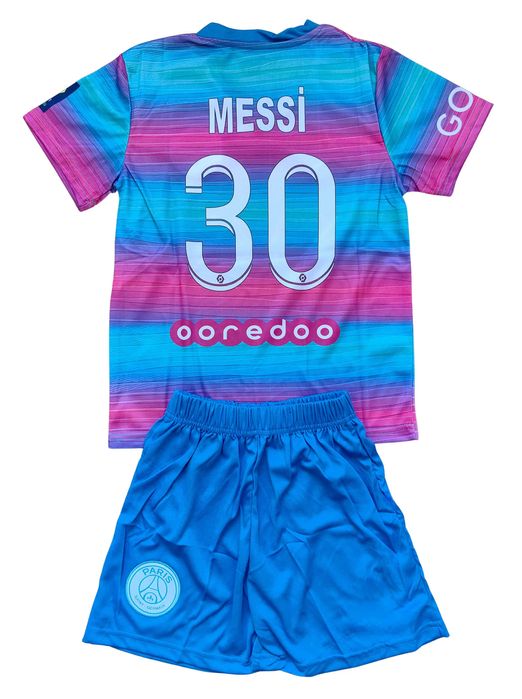Ретро детски футболен екип ПСЖ Меси комплект PSG Messi тениска и къси панталони