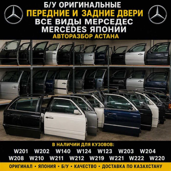 Дверь передняя левая Дверь передняя правая Мерседес W201, W202, W203