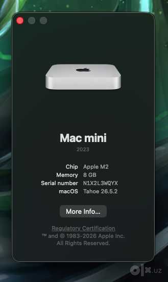 Mac mini m2 8/256 GB