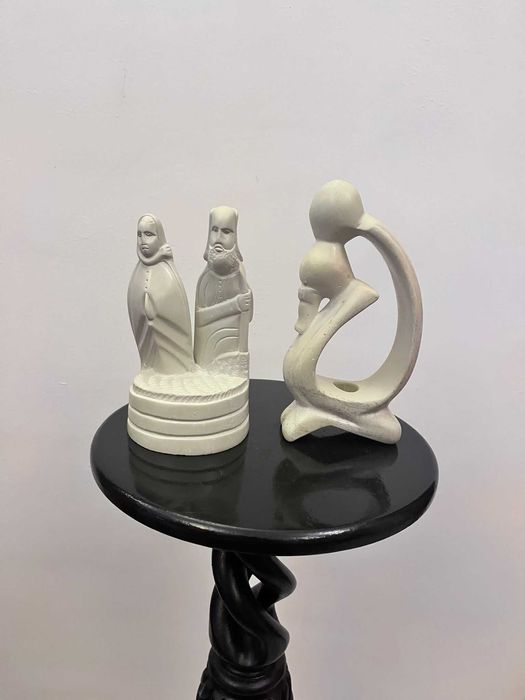 Set doua bibelouri din piatra roca statuete figurine bibelou ieftine