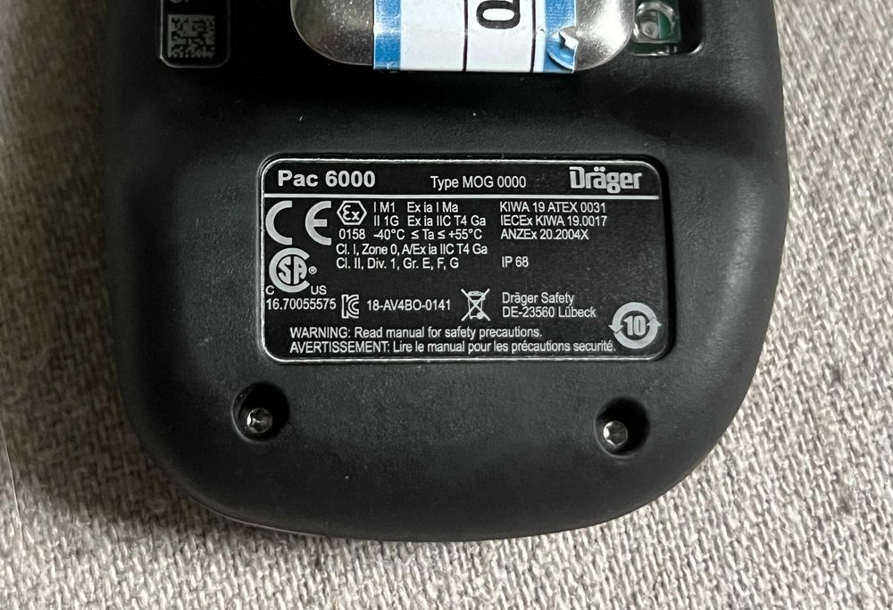 Detector Gaz Portabil Dräger Pac 6000 CO Profesional (Monoxid Carbon)