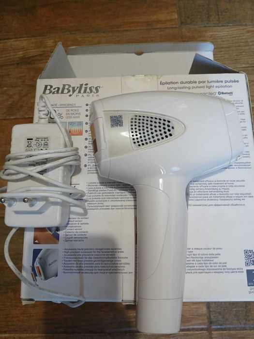 Epilator BaByliss IPL Homelight G946E, 300.000 impulsuri, Bluetooth, Alb