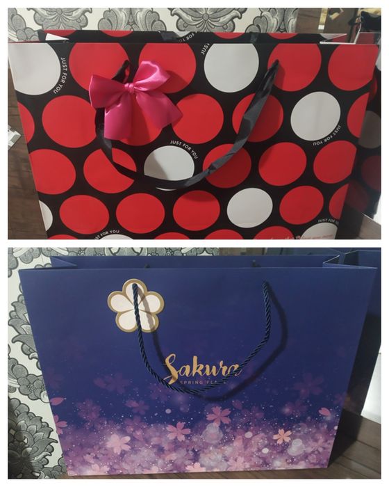 Подарочные пакеты разных размеров