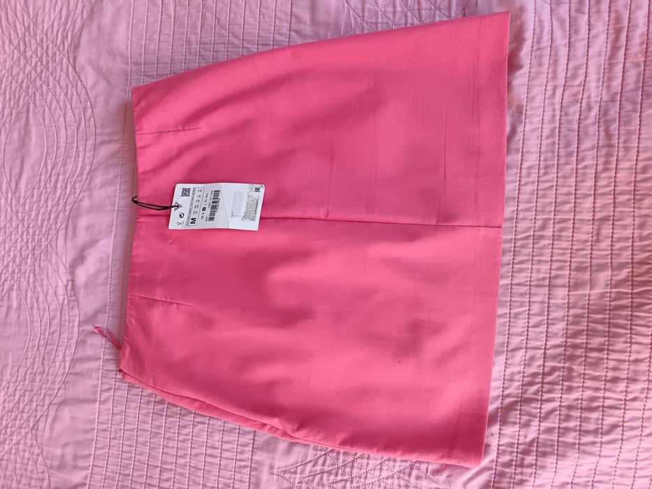 Къса пола Зара, цвят корал, нова с етикет