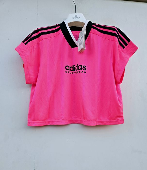 Adidas оригинална дамска тениска електриков розов цвят Л/Хл размер нов