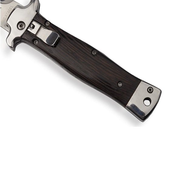 Cutit automat cu arc, otel inoxidabil, 21 cm, negru