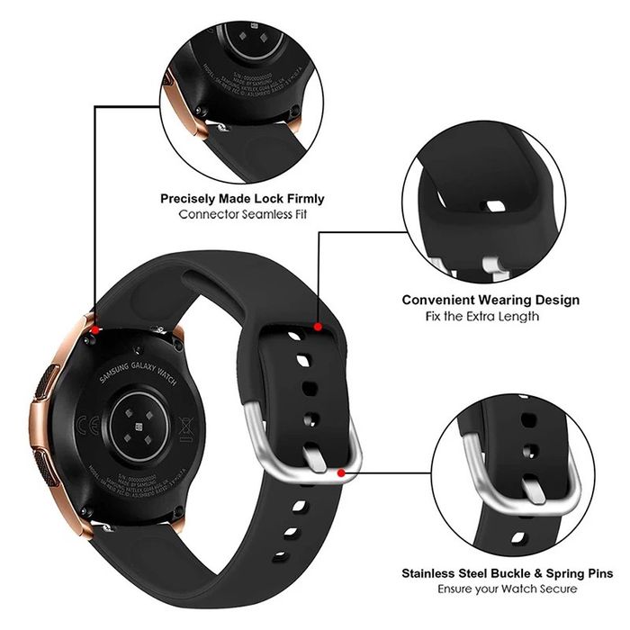 Curele din silicon 20mm pentru Ceas  Samsung, Huawei gt,