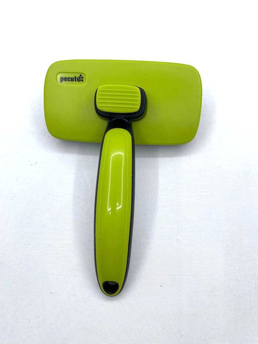 Perie cu autocuratare pentru animale de companie, L, verde, Pecute