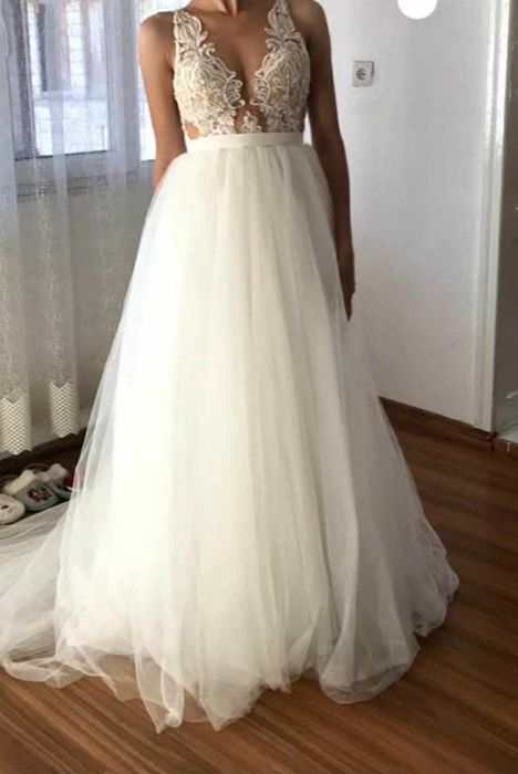 Rochie de mireasă 2 în 1 – Creație Atelier Isabeli – Mărime S/M
