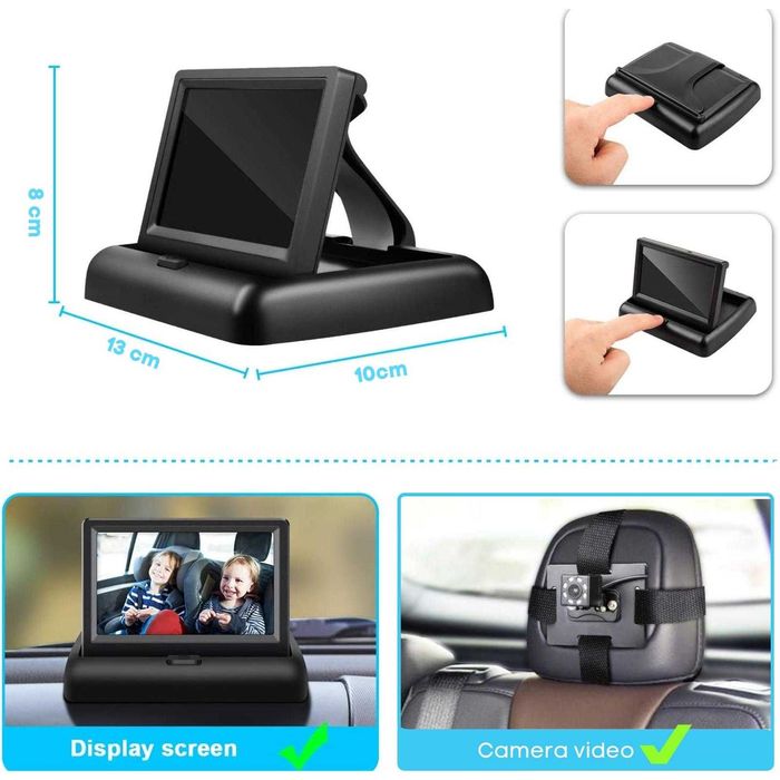 Camera video,Viziune nocturna, Rotire 180, Alimentare la Bricheta Auto