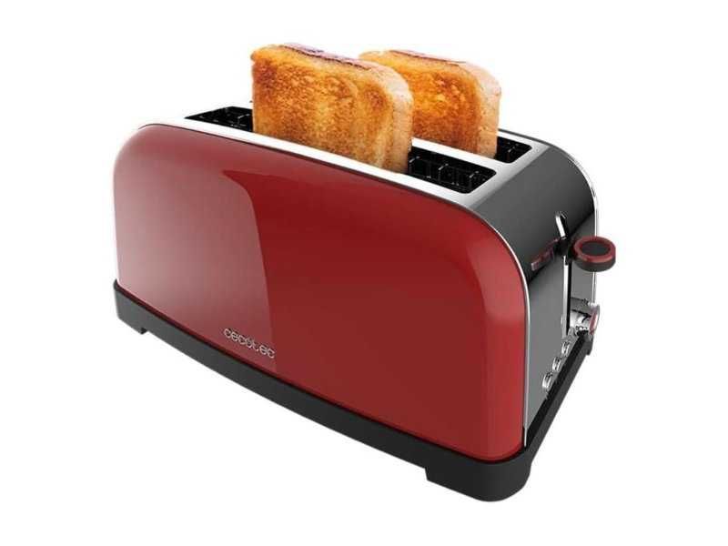 Тостер с 4 Слота за Филийки и 7 Степени на Препичане Cecotec Toastin' Time 1500, 1500 W