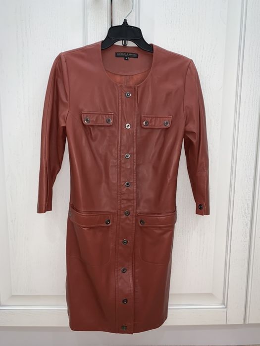 Плащ кожаный