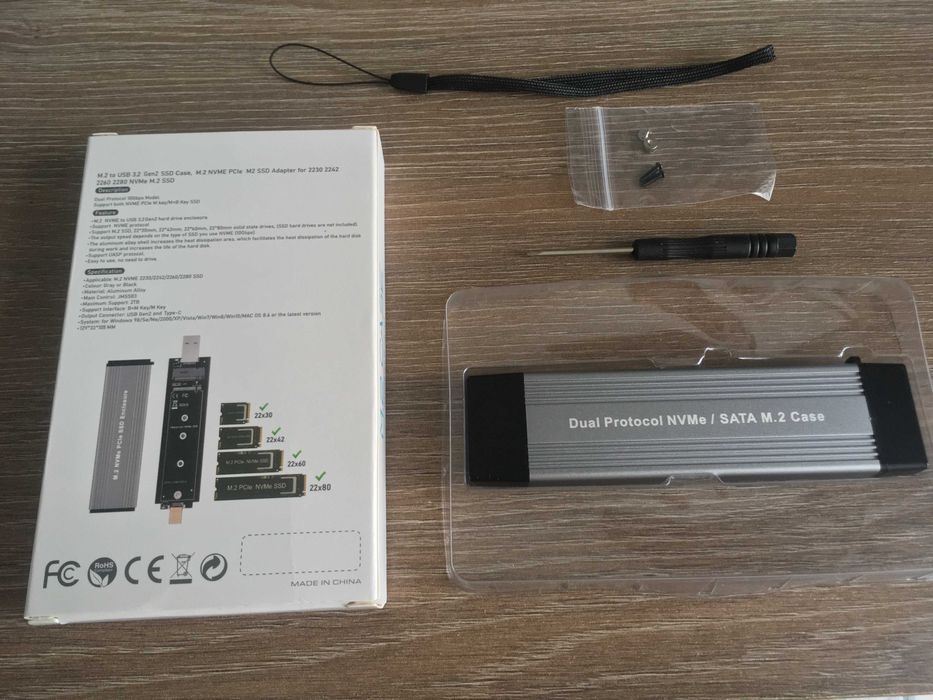 adaptor, caddy, rack ssd m.2 la usb 3 si C, m2 nvme pcie si sata, nou