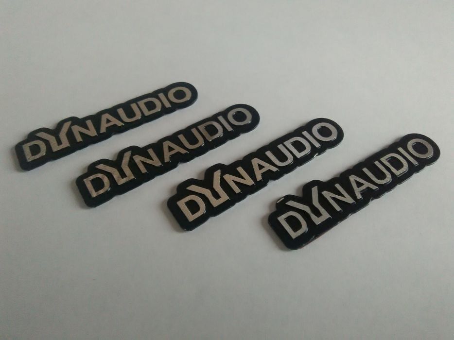 Emblema auto DYNAUDIO sonorizare metal 2 bucati