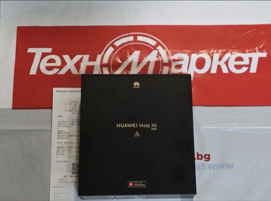 КАТО НОВ 512GB Huawei Mate x6 Гаранция Техномаркет  2028г Black / Черен