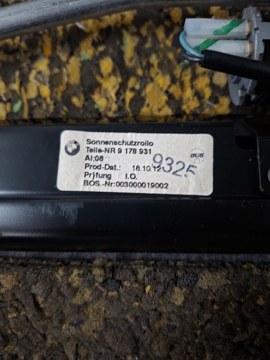 Polita Luneta cu Perdeluta Electrica BMW Seria 5 F10 F18 Originala - Cod 9178931