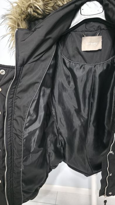 Jacheta scurta de iarna cu puf Orsay, neagră, marimea 38