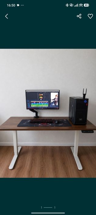 Компьютер, монитор для игр и работы