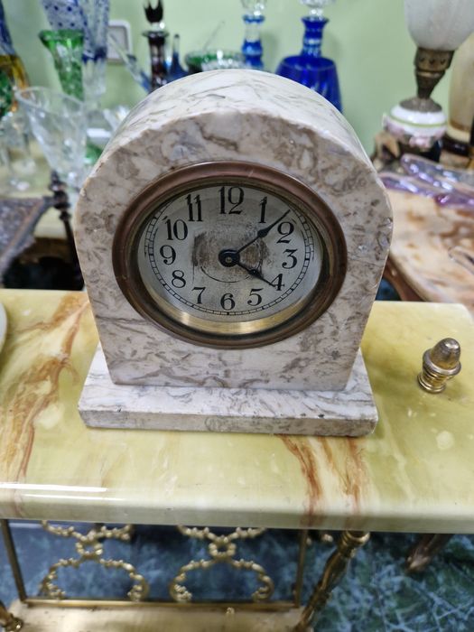 Стар рядък антикварен френски настолен часовник