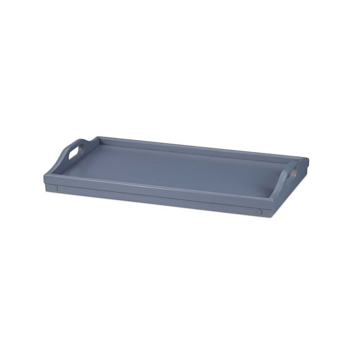 Masuta bambus pentru servire la pat cu manere pliabila gri 60 x 30 cm