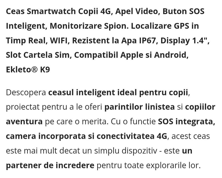Ceas smartwatch 4G