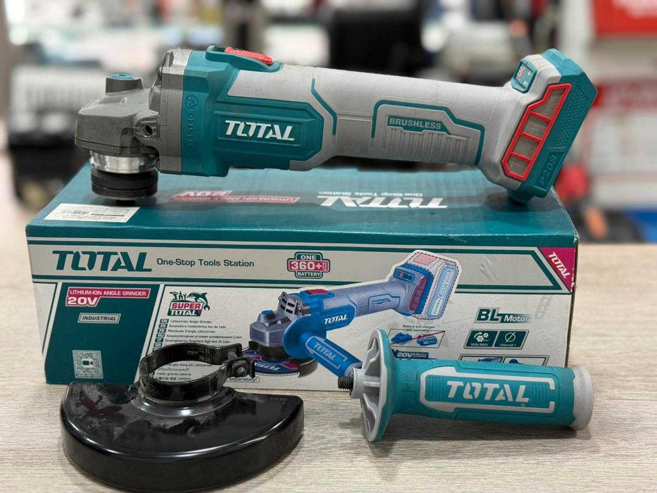 Акумулаторен ъглошлайф TOTAL Industrial 20V